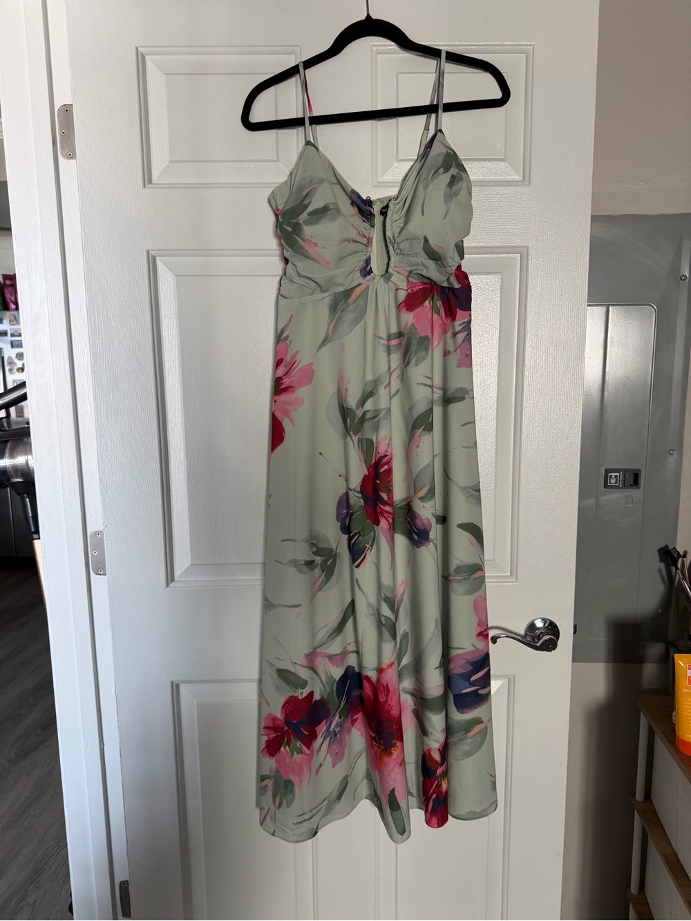 Abercrombie and Fitch green floral dress size MP